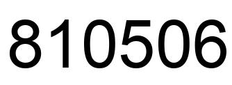 Number 810506 black image