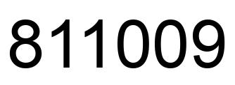 Number 811009 black image