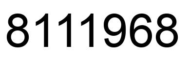 Número 8111968 imagen negro