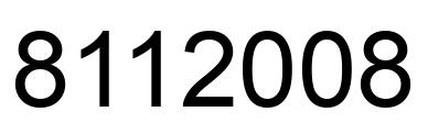 Número 8112008 imagen negro