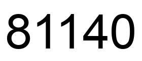 Número 81140 imagen negro