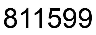 Number 811599 black image