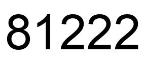 Number 81222 black image