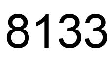 Number 8133 black image