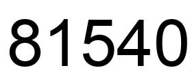 Number 81540 black image