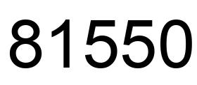 Number 81550 black image