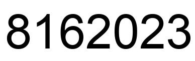 Número 8162023 imagen negro