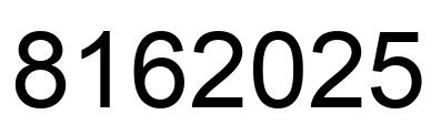 Número 8162025 imagen negro