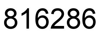 Number 816286 black image