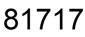 Number 81717 black image