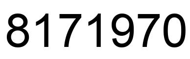 Number 8171970 black image