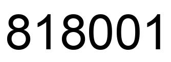 Number 818001 black image