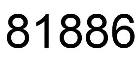 Number 81886 black image