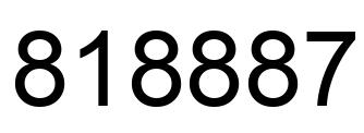 Number 818887 black image