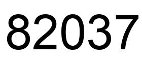 Number 82037 black image