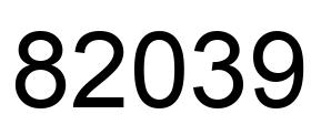 Número 82039 imagen negro