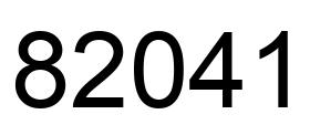 Number 82041 black image
