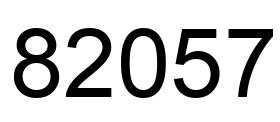 Número 82057 imagen negro