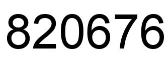 Number 820676 black image