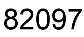 Number 82097 black image