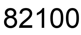 Number 82100 black image