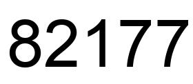 Número 82177 imagen negro