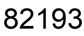 Número 82193 imagen negro