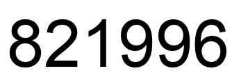 Number 821996 black image