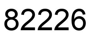Number 82226 black image