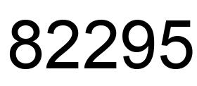Número 82295 imagen negro