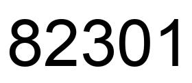 Number 82301 black image