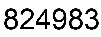 Number 824983 black image