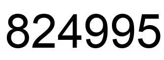 Number 824995 black image