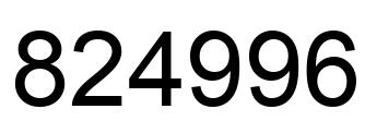 Number 824996 black image