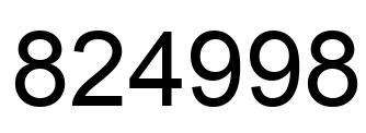 Number 824998 black image