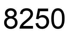 Number 8250 black image