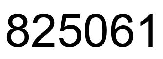 Number 825061 black image