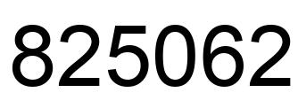 Number 825062 black image
