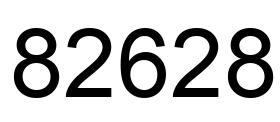 Number 82628 black image