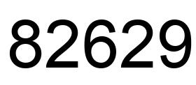 Number 82629 black image