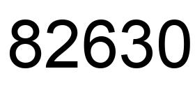 Number 82630 black image