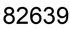 Number 82639 black image