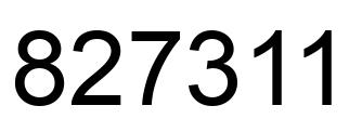 Number 827311 black image