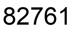 Number 82761 black image