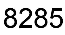 Number 8285 black image