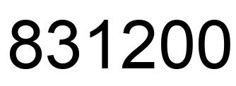 Número 831200 imagen negro