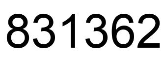 Number 831362 black image