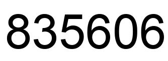 Number 835606 black image