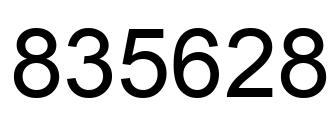 Number 835628 black image