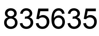 Number 835635 black image
